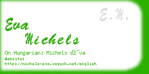 eva michels business card